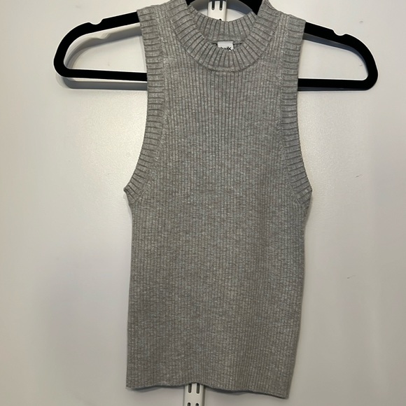 Twik Sleeveless Mock Turtleneck Rib Knit Top - Picture 1 of 2